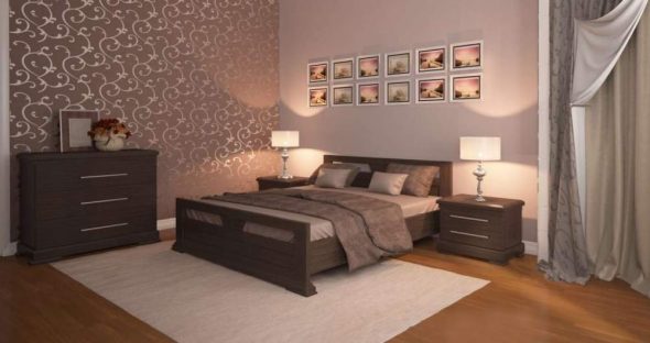 Chambre confortable en chêne