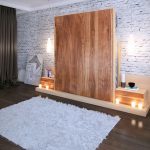 Lit intégré pour la chambre dans le style loft