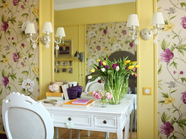 table avec miroir