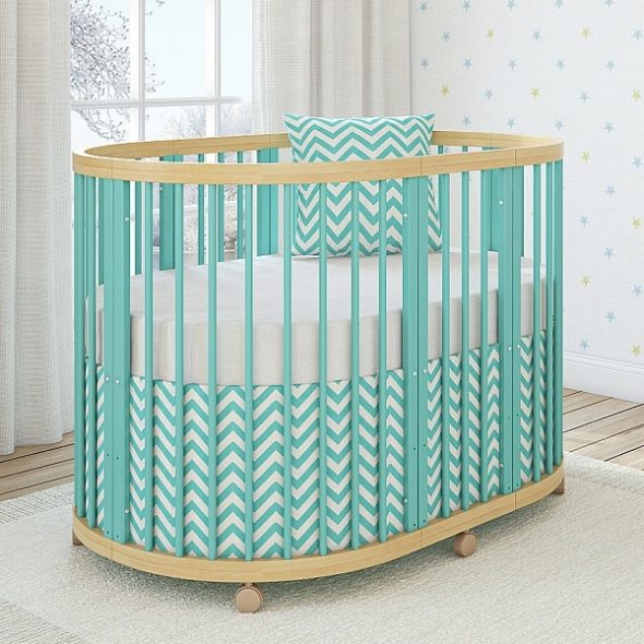 Transformateur de lit en bois turquoise