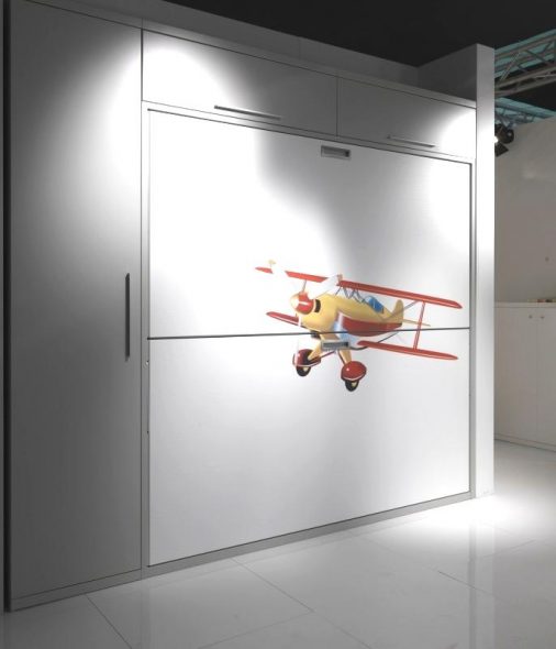 Armoire lit superposée pour enfant avec motif