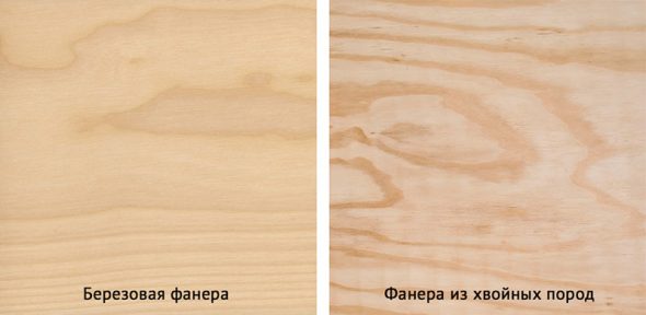 Contreplaqué de différentes essences de bois