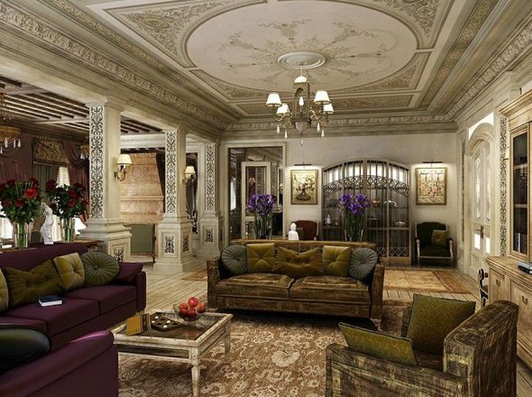 Intérieur de salon de style classique