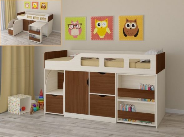 Lit grenier pour les enfants de 3 ans Astra