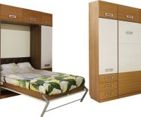 Armoire de lit démontée et assemblée