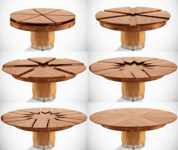 Table extensible ronde