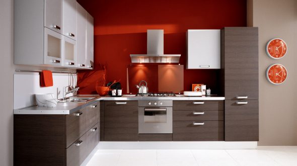Cozinha com placa e forno