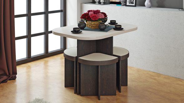 Tables et chaises de cuisine pour une petite cuisine