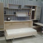 Meubles pour une chambre d'ado avec un lit pliant