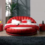 Lit rond inhabituel à l'intérieur