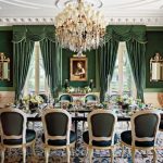 Salle à manger dans les tons de vert