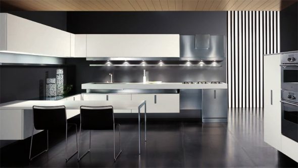Ameublement de cuisine dans un style moderne