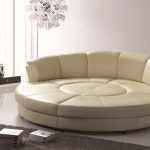 Exemple de canapé rond modulable avec une couchette
