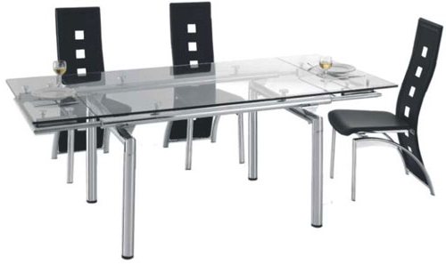 Table en verre rectangulaire