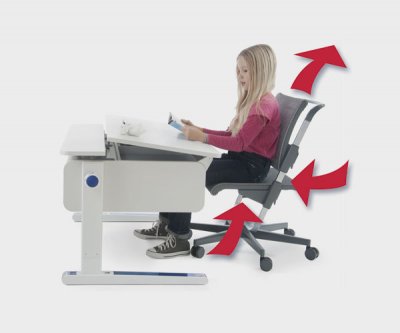 Chaise ajustable pour l'étudiant