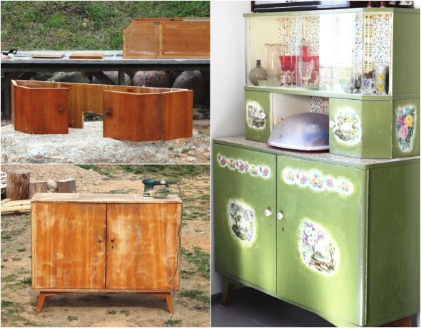 Restauration et décoration de l'ancien buffet de cuisine de l'ère soviétique