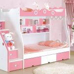 Lit mezzanine rose pour deux filles
