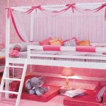 Lit mezzanine rose Princesse