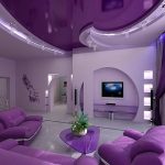 Salon chic dans un style contemporain.