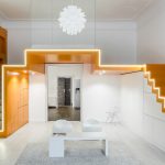Lit haut chic avec lumière