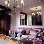 Canapé Lilas dans un intérieur classique