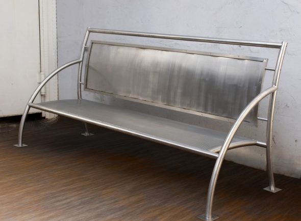 Banc en acier inoxydable