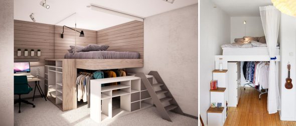 Chambre style loft