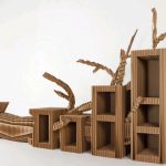 Rack de forme inhabituelle en carton