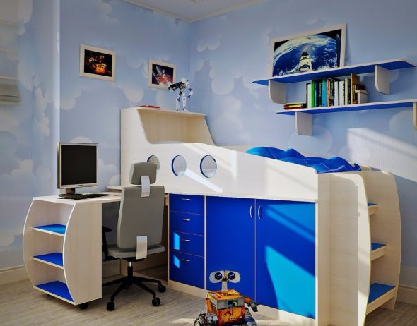 Chambre élégante pour un garçon