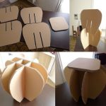 Table en papier à la main