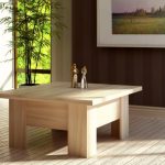 transformateur de table en bois