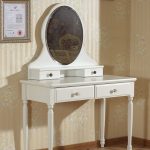 table de maquillage miroir rond