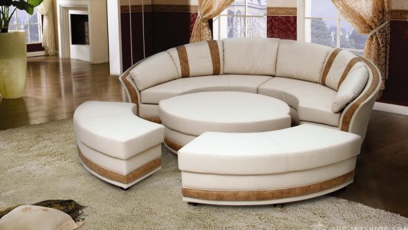 Canapé rond transformable Laguna-2