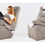 Couverture tricotée et plaid pour une chaise