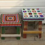 couvertures tricotées pour les tabourets