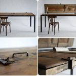 Grande table à manger de vieilles portes