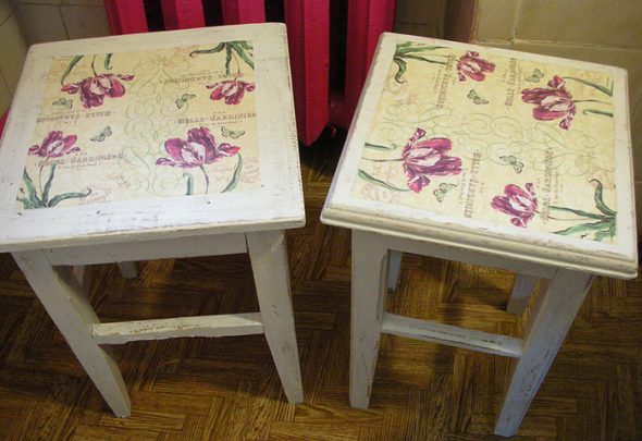Tabourets décorés