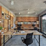 Divisória de madeira em estilo loft
