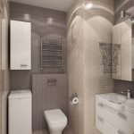 Conception de salle de bain avec une machine à laver à chargement par le haut