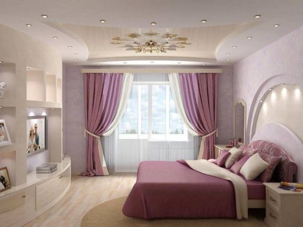 Chambre lilas blanc