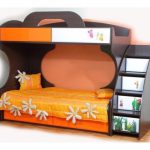 Lit superposé en MDF Pioneer avec tiroirs sous lit sur roulettes