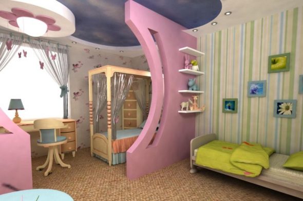 Utilisation du zonage dans la chambre des enfants