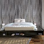 Chambre style loft avec un lit surélevé