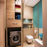 Armoire de toilette marron pour le rangement