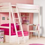 Lit mezzanine avec un canapé pour adolescente