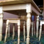 Ensemble de cuisine de meubles sculptés fait à la main