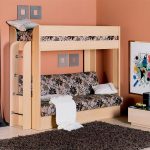 Lit simple mezzanine avec canapé pour adultes