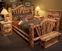 Ensemble de chambre à coucher en bois