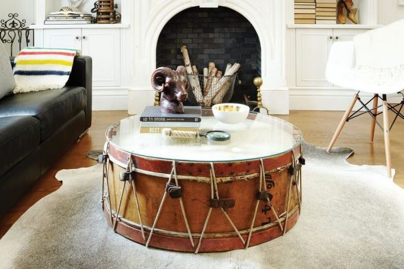 Big drum, converti en table
