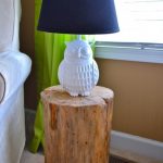 Pied de lampe en bois